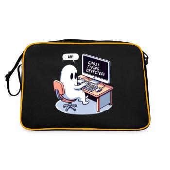 TYPAGE FANTÔME DÉTECTÉ ! -Ah! - Sac Retro - noir/or - Dos