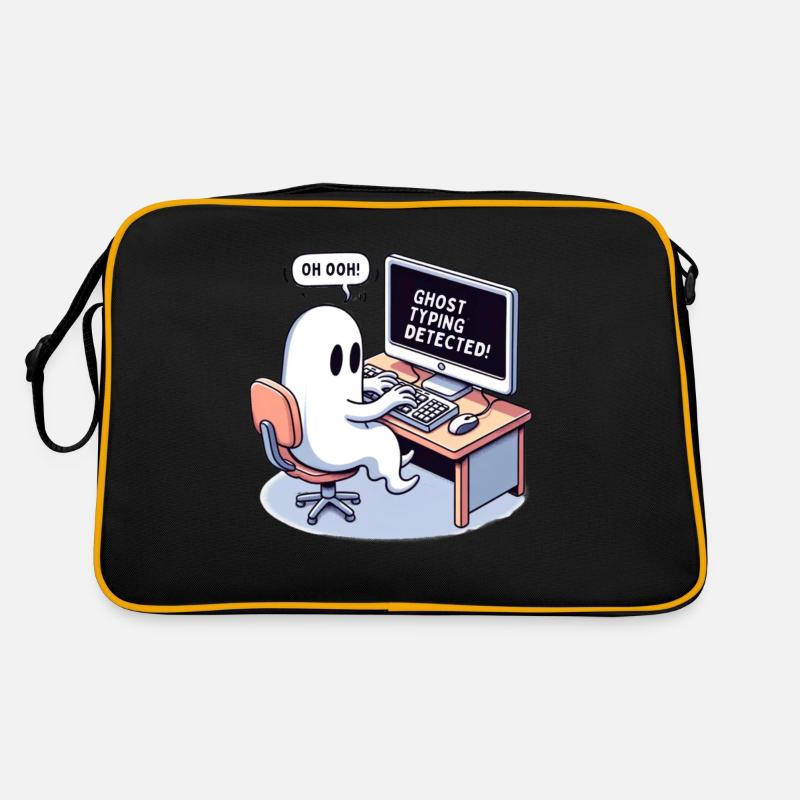 TYPAGE FANTÔME DÉTECTÉ ! - Oh oh oh ! - Sac Retro - noir/or