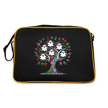 Mosaic Ghost Tree T-Shirt - Retro Bag - black/gold - Back