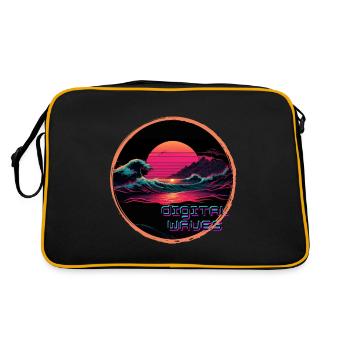 Ondes numériques - Sac Retro - noir/or - Dos