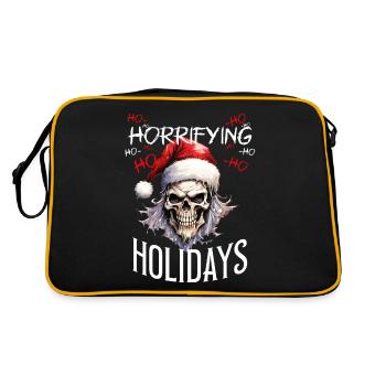 Christmas Skull Skull Horror Creepy - Retro Bag - black/gold - Back