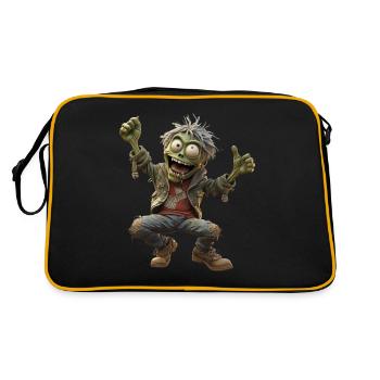 Marvin le zombie vert joyeux - Sac Retro - noir/or - Dos