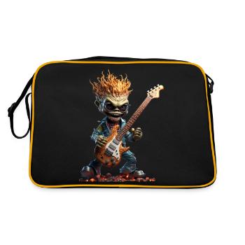 Diego the Green Alien - Retro Bag - black/gold - Back