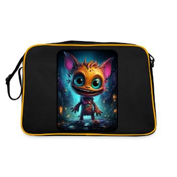 Punchy la douce dame monstre - Sac Retro - noir/or - Dos