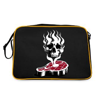 La viande tue | RÉDUCTION DE LA CONSOMMATION DE VIANDE - Sac Retro - noir/or - Dos