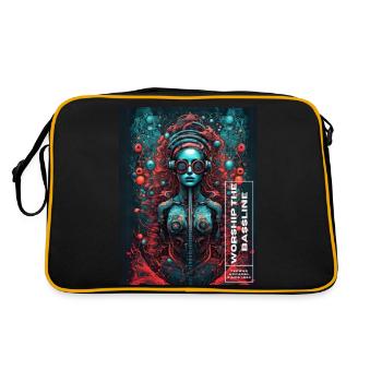 Worship the bassline - Retro Bag - black/gold - Back