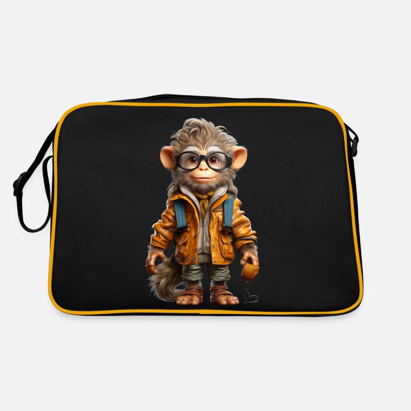 Udo der Entdecker Affe Retro Tasche