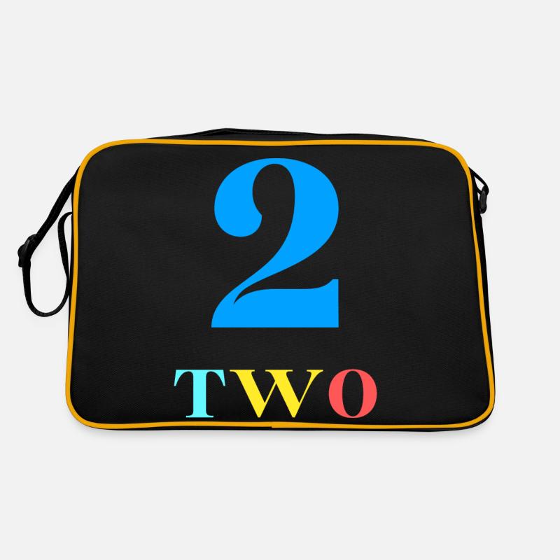 Two-2e anniversaire - Sac Retro - noir/or
