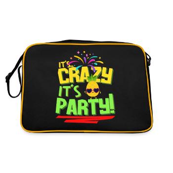 Wrapper - Es ist verrückt, es ist Party-Ananas - Retro Tasche - Schwarz/Gold - Hinten