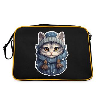 Winter Cat - Retro Bag - black/gold - Back