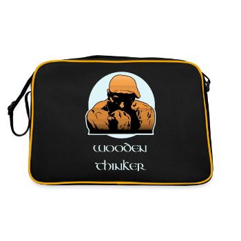 Wooden Thinker - Retro Bag - black/gold - Back