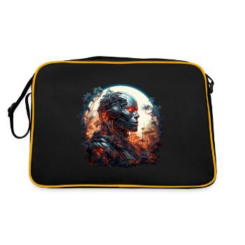 Cyborg resurrection in the jungle. - Retro Bag - black/gold - Back