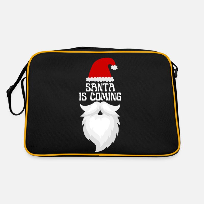 Le Père Noël arrive - Sac Retro - noir/or