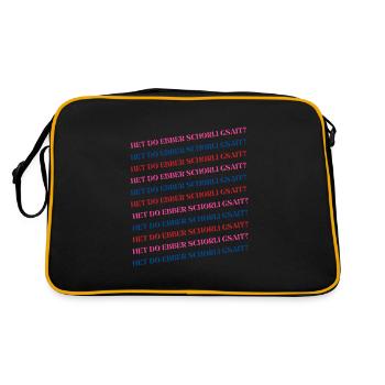 het do ebber schorli gsait? - Retro Tasche - Schwarz/Gold - Hinten