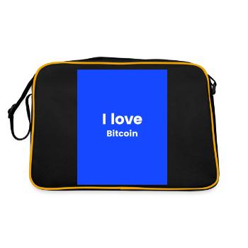 I love bitcoin - Retro Bag - black/gold - Back