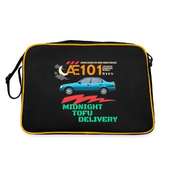 Midnight tofu delivery - Retro Bag - black/gold - Back