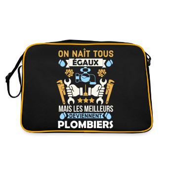 les meilleurs sont plombiers 1 - Sac Retro - noir/or - Dos