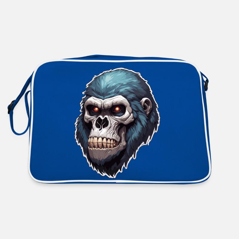 Crâne de gorille / Animal / Sauvage / Singe / Primate Sac Retro
