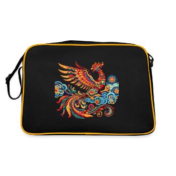 Phénix chinois traditionnel vibrant - Sac Retro - noir/or - Dos