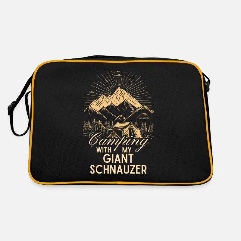 Camping de Schnauzer géant Sac Retro