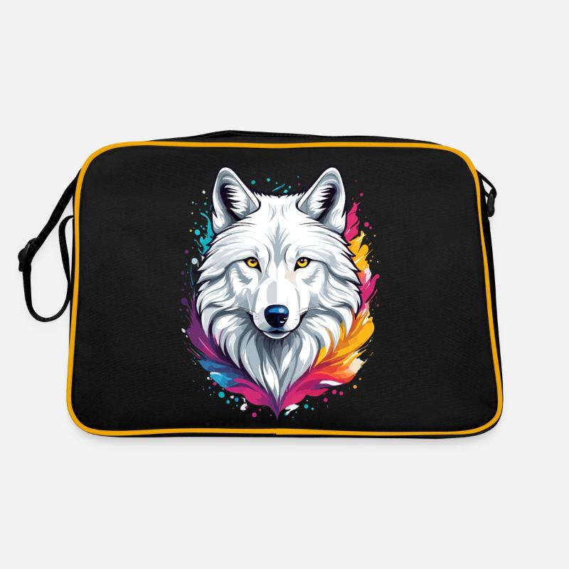 Arktischer Wolf Retro Tasche