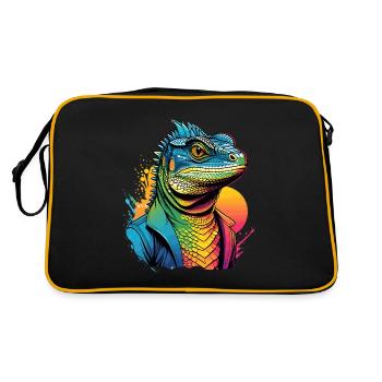 Draco Lizard - Retro Bag - black/gold - Back
