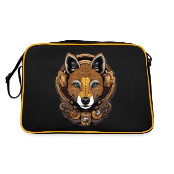Hyena - Retro Bag - black/gold - Back
