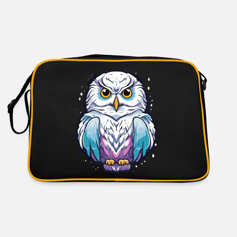 Schnee-Eule Retro Tasche