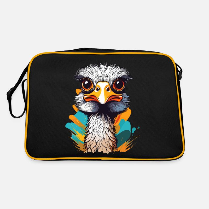 Strauß - Retro Tasche - Schwarz/Gold