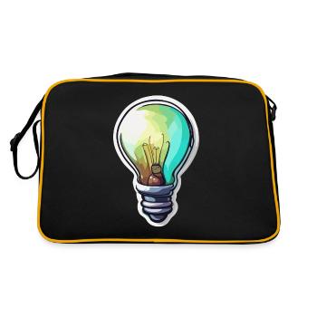 Ampoule / Ampoule / Luminosité / Lumière - Sac Retro - noir/or - Dos