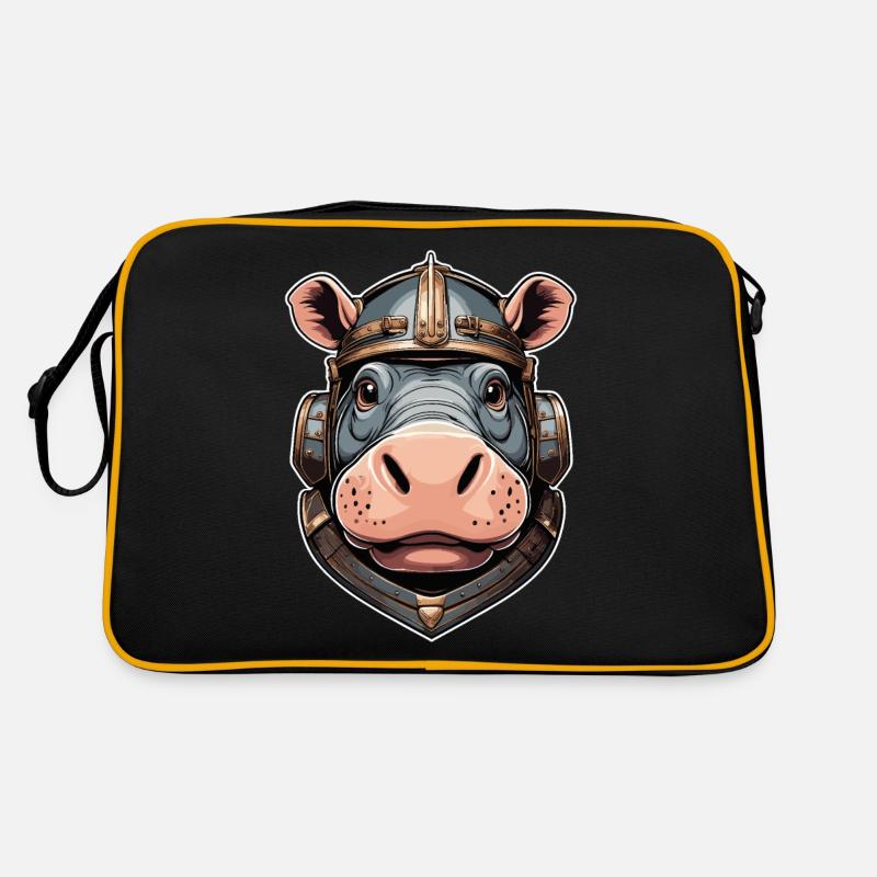 Nilpferd-Kopf Retro Tasche
