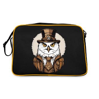 Snowy Owl - Retro Bag - black/gold - Back