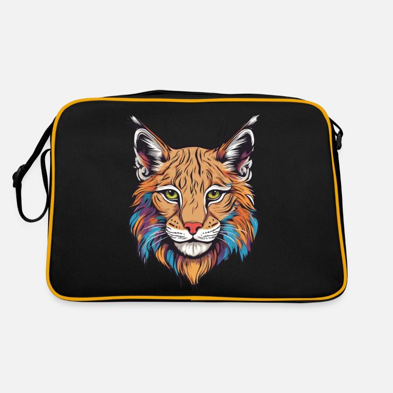 Lynx Cat - Retro Bag - black/gold