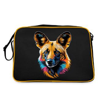 African wild dog - Retro Bag - black/gold - Back