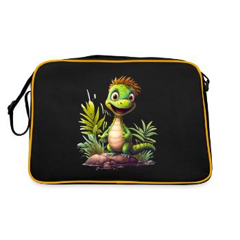 T-shirt rétro Rex Roar - Sac Retro - noir/or - Dos