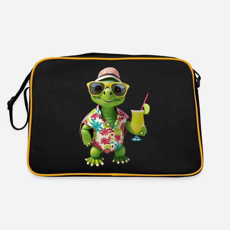 Don’t Hurry Be Happy cute little tortoise turtle Retro Bag