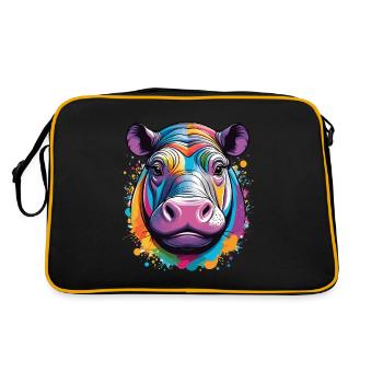 Hippopotame - Sac Retro - noir/or - Dos