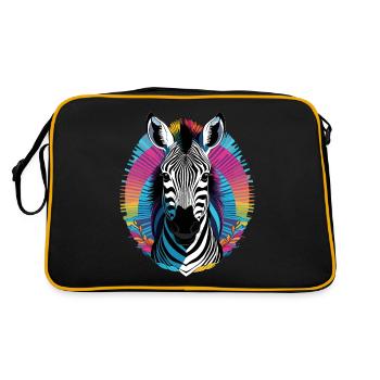 Zèbre - Sac Retro - noir/or - Dos