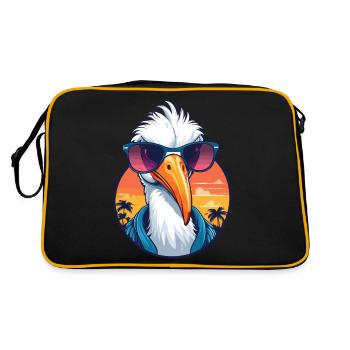 Storch - Retro Tasche - Schwarz/Gold - Hinten