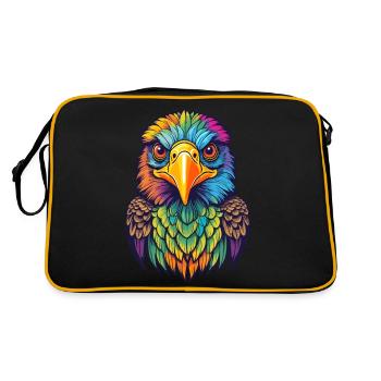 Bunter Adler - Retro Tasche - Schwarz/Gold - Hinten