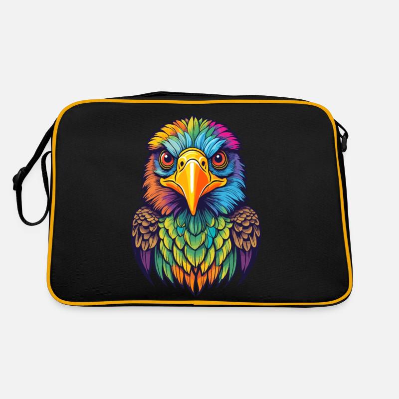Colorful Eagle - Retro Bag - black/gold