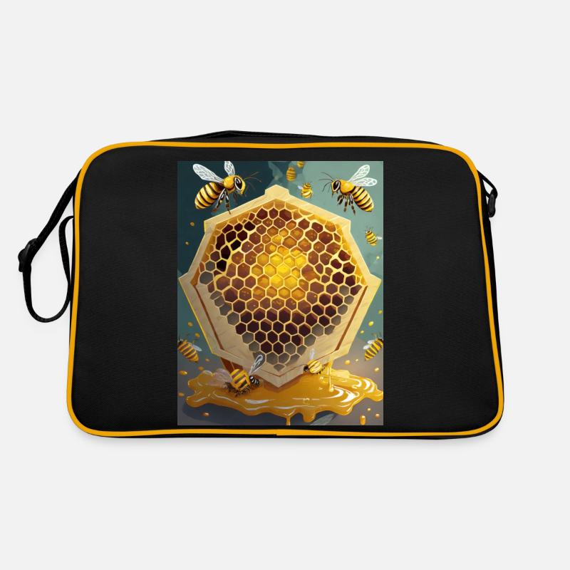 Ich bin ein cooler stolzer Imker-Logo-Designer Retro Tasche