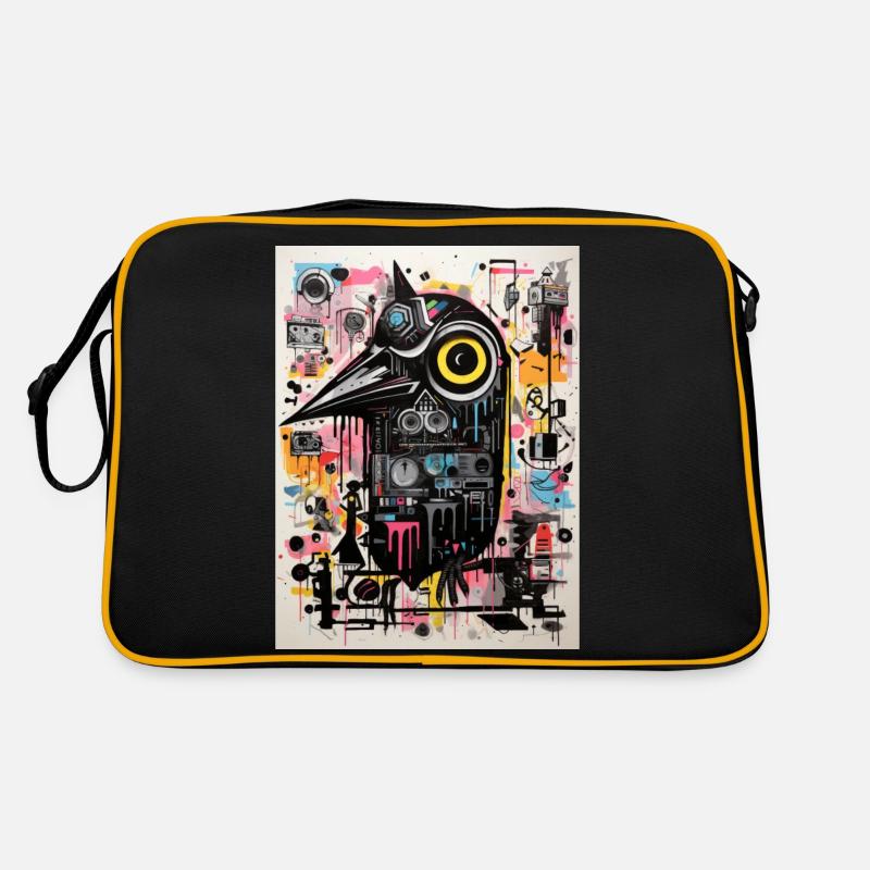 Inspirations graffiti : Crow - Sac Retro - noir/or