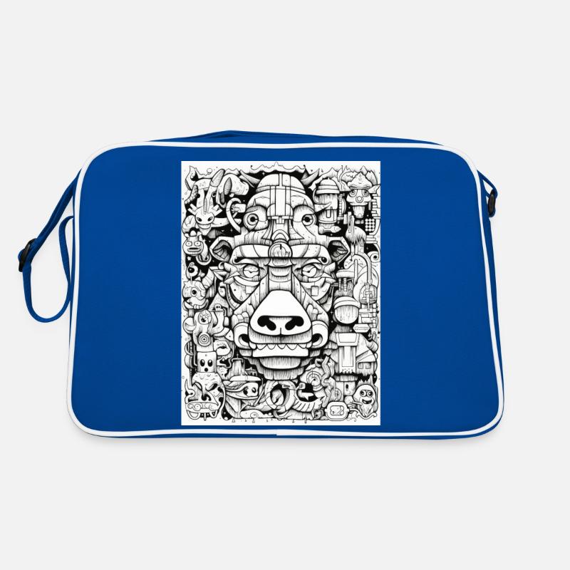 Graffiti Inspirationen:Bison s/w Retro Tasche