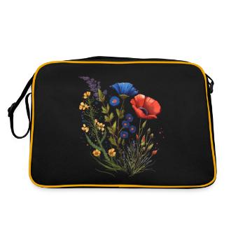 Fleurs des prairies - Sac Retro - noir/or - Dos