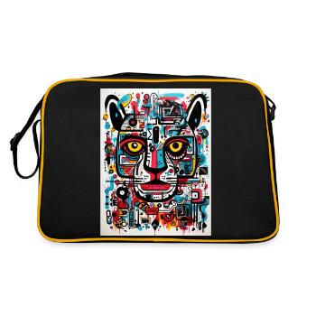 Jaguar Geometric - Retro Bag - black/gold - Back