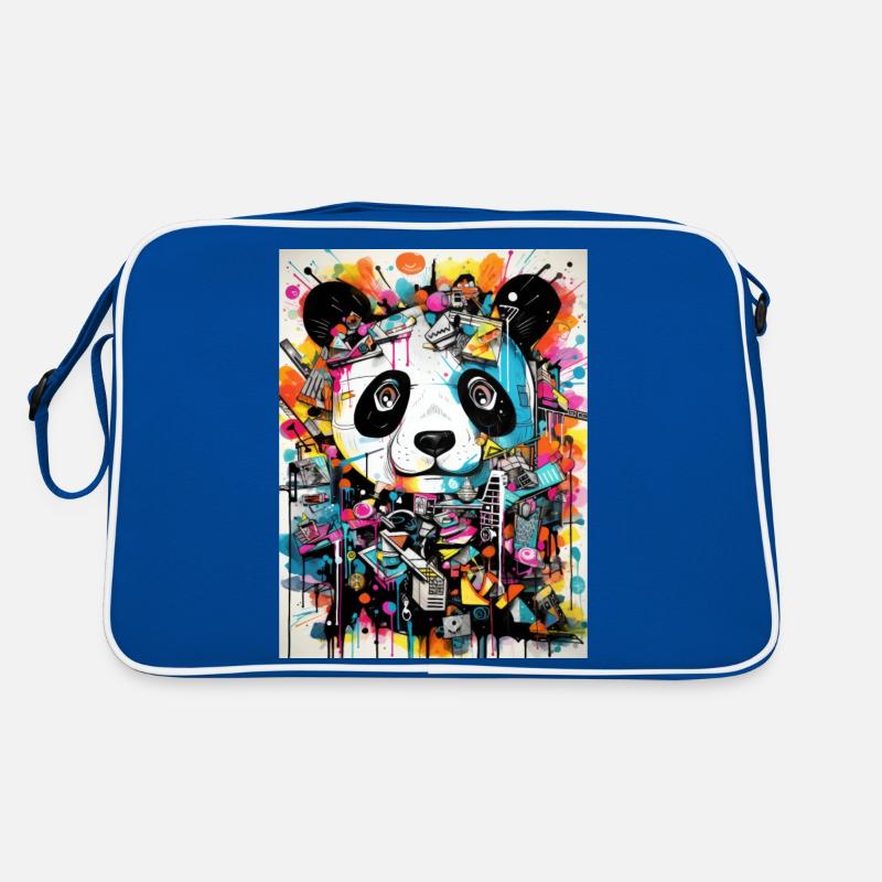 Panda greffiti geometry Retro Bag