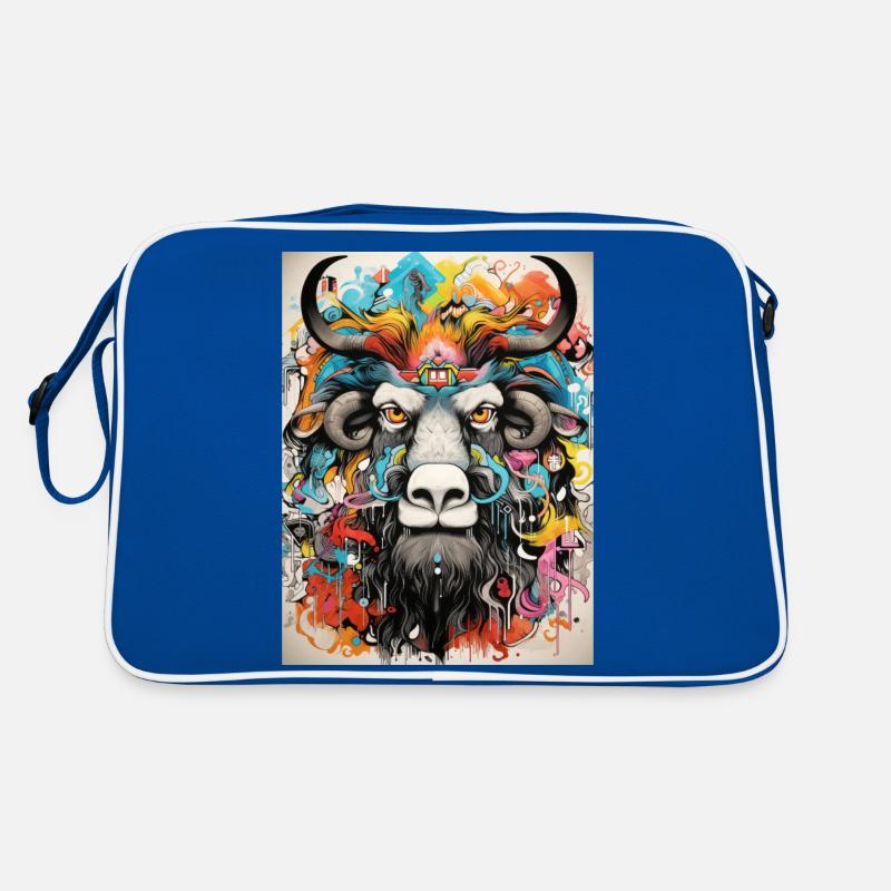 Bison Graffiti Geometry Retro Bag