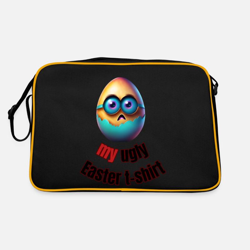 Mon oeuf de Pâques moche - Sac Retro - noir/or