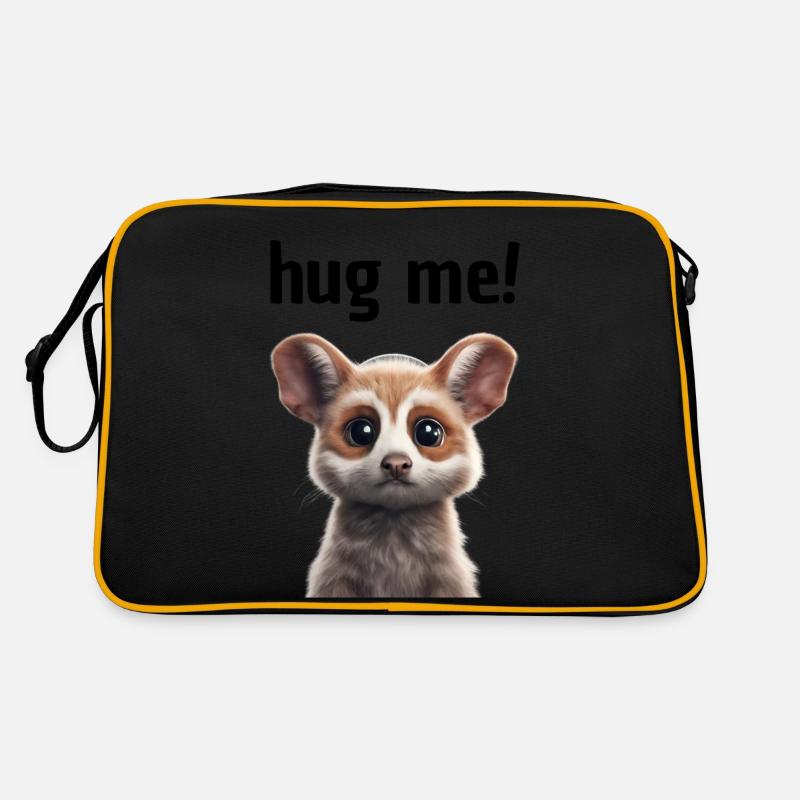 Süßes Tier - Retro Tasche - Schwarz/Gold